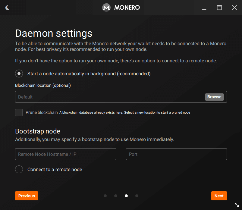 daemon settings